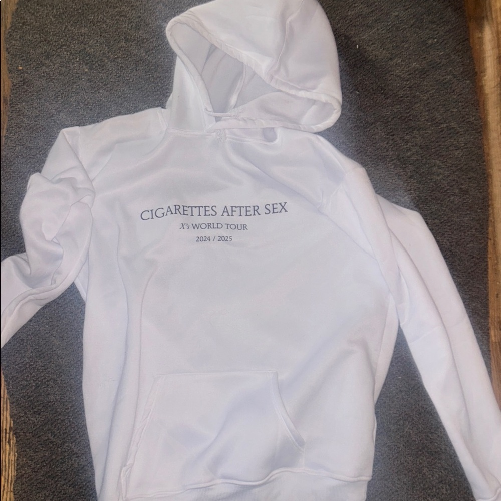 Cigarettes After Sex White Hoodie - Tour Graphic Pullover